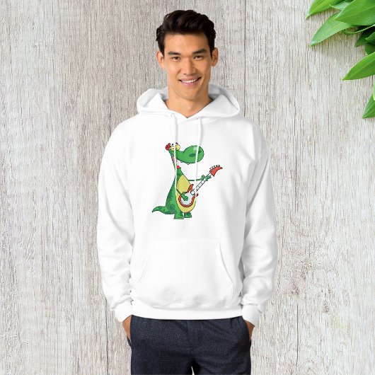 Gitaar Spelen Dinosaurus Mannen Hoodie