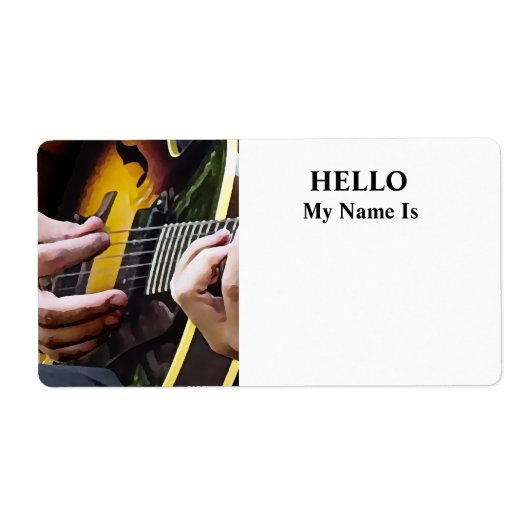 Gitaar spelen etiket (Voorkant)