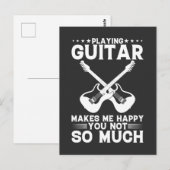 Gitaar spelen maakt me blij dat je niet zo veel briefkaart (Voorkant / Achterkant)