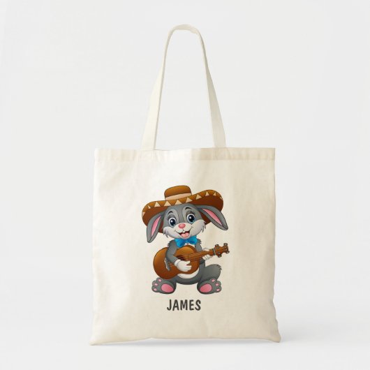 Gitaar spelen paashaas konijn | Feestdagen & evene Tote Bag (Voorkant)