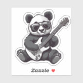 Gitaar spelen Panda waterdicht Sticker (Vel)