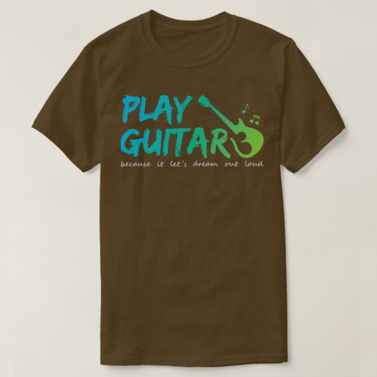 gitaar spelen t-shirt (Design voorkant)