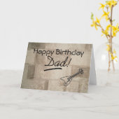 Gitaar spelen vader verjaardag Kaart (Gele Bloem)