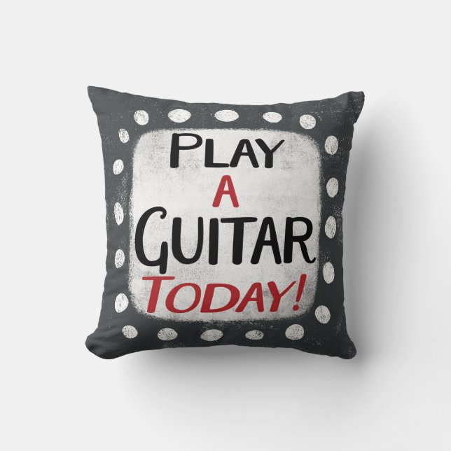 Gitaar spelen vandaag Sierkussen (Voorkant)