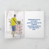 GITAAR SPELEN ZOON VERJAARDAG KAART (Binnen)