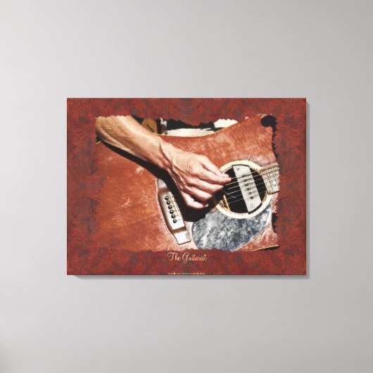 Gitaar-speler Muziek-liefhebber Wall Art Canvas Afdruk (Voorkant)