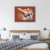 Gitaar-speler Muziek-liefhebber Wall Art Canvas Afdruk (Insitu (Slaapkamer))