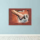 Gitaar-speler Muziek-liefhebber Wall Art Canvas Afdruk (Insitu (Houten vloer))