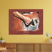 Gitaar-speler Muziek-liefhebber Wall Art Canvas Afdruk (Insitu (Woonkamer))