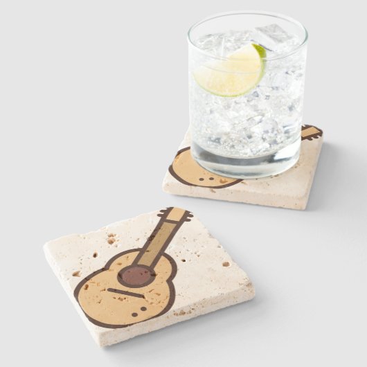 gitaar stenen onderzetter (Zijkant)