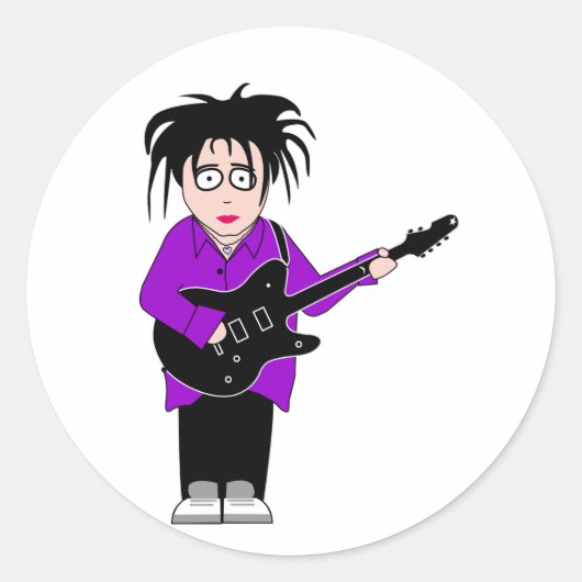 gitaar sticker rond (Voorkant)