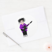 gitaar sticker rond (Envelop)