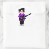 gitaar sticker rond (Tas)