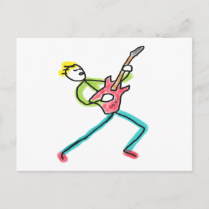 Gitaar Stickman Briefkaart