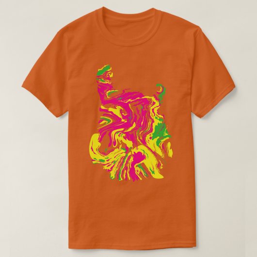 Gitaar Swirl psychedelisch T-shirt (Design voorkant)