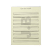 Gitaar Tabulatuur Notitieblok met Watermerk (Linkerzijde)