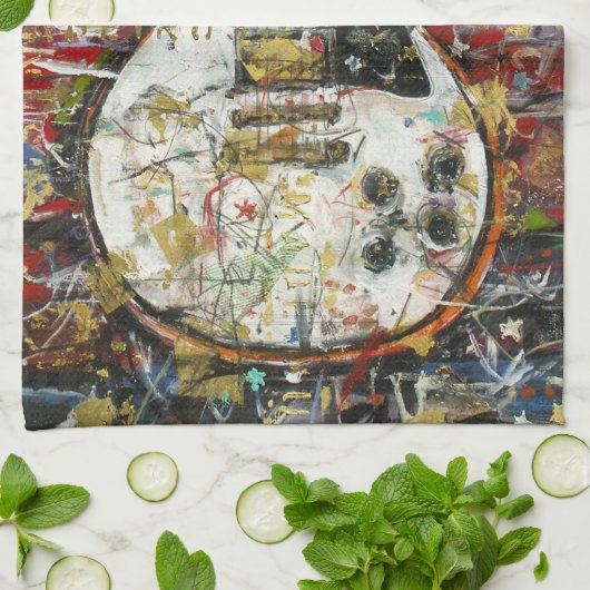  gitaar - theedoek (Gevouwen)