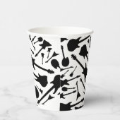 Gitaar Theme Paper Cups Papieren Bekers (Rechts)