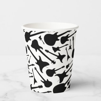 Gitaar Theme Paper Cups Papieren Bekers