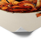 Gitaar Toetsenbord Muziek Kleurrijk Abstract Poster (Hoek)