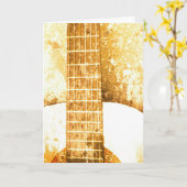  Gitaar Verjaardag Kaart (Gele Bloem)