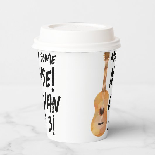 Gitaar Verjaardag Party Paper Cups - Muziek Verjaa Papieren Bekers (Links)