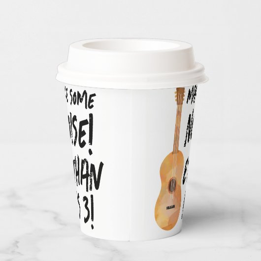 Gitaar Verjaardag Party Paper Cups - Muziek Verjaa Papieren Bekers (Rechts)