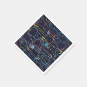 Gitaar verjaardagsfeest muziek servet (Hoek)