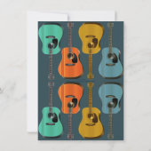 Gitaar Verjaardagsfeestje Tiener Jongen Uitnodigin Kaart (Achterkant)
