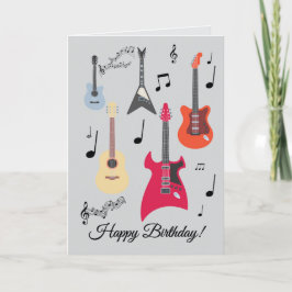 Gitaar Verjaardagskaart Feestdagen Kaart