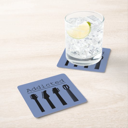 gitaar verslaafd kartonnen onderzetters (Insitu)