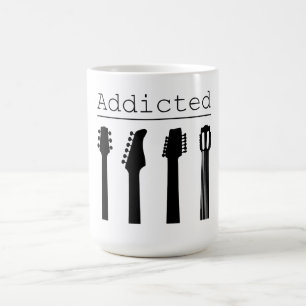 gitaar verslaafd koffiemok