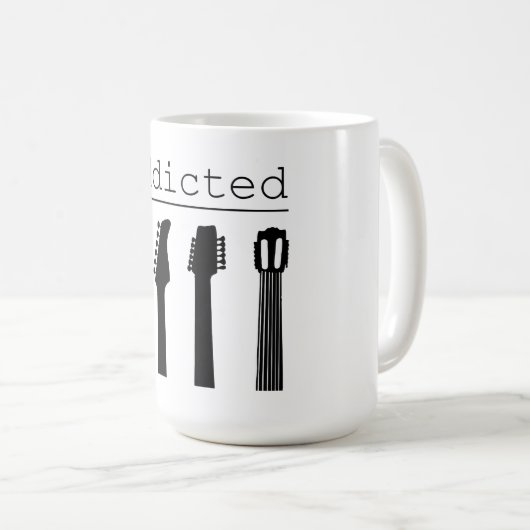 gitaar verslaafd koffiemok (Voorkant rechts)