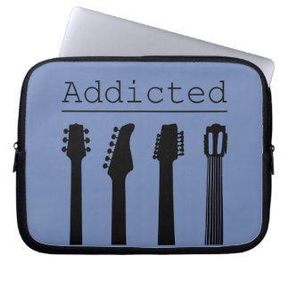 gitaar verslaafd laptop sleeve