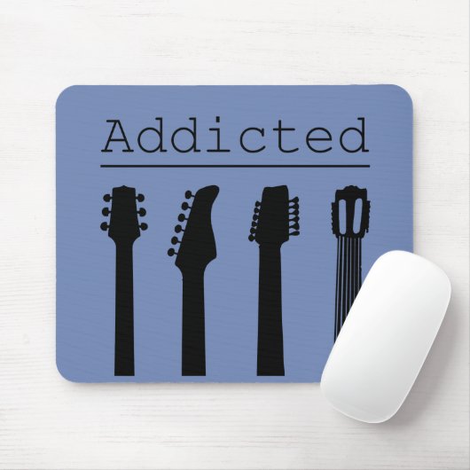 gitaar verslaafd muismat (Met muis)