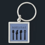 gitaar verslaafd sleutelhanger<br><div class="desc">gitaar verslaafd</div>