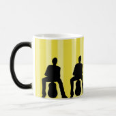 Gitaar Vibes: Muzikant Man Silhouet Magische Mok (Links)