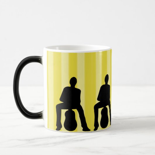 Gitaar Vibes: Muzikant Man Silhouet Magische Mok (Links)