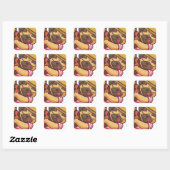 gitaar vierkante sticker (Vel)