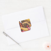 gitaar vierkante sticker (Envelop)