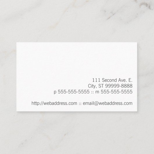 gitaar visitekaartje (Achterkant)