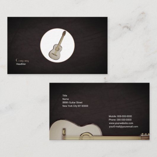 gitaar visitekaartje (Voorkant / Achterkant)