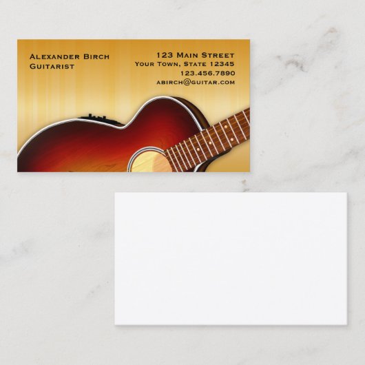 gitaar visitekaartje (Voorkant / Achterkant)