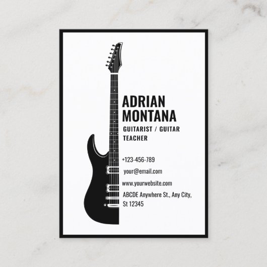 gitaar visitekaartje (Voorkant)
