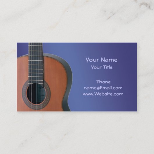 gitaar visitekaartje (Voorkant)