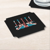 gitaar Vlag Groot-Brittannië - gitaarspeler Kartonnen Onderzetters (Gekanteld)