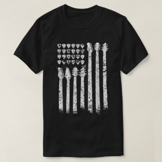 Gitaar Vlag Plectra Muziek Kunst T-shirt