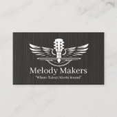 Gitaar Vleugels Logo | Muziek Visitekaartje (Voorkant)