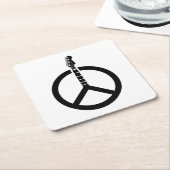 Gitaar Vredesteken Kartonnen Onderzetters (Schuin)