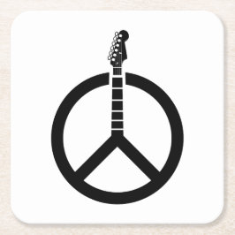 Gitaar Vredesteken Kartonnen Onderzetters